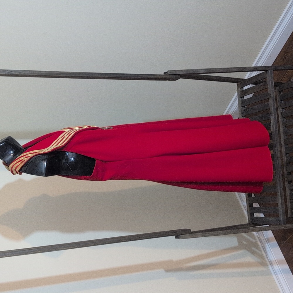Dollar USA | Vintage Elegant Red and Gold Women's Dress Nautical Sailor Style - Picture 4 of 14